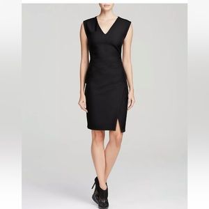 NWT DVF Diane Von Furstenburg Chic Megan black v-neck midi dress 6